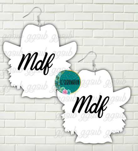 MDF - Cowboy scarecrow earrings 2 sizes to choose from