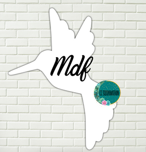 MDF -Humming bird withOUT holes 2 sizes to choose from (great for badge reels & hairbow centers)