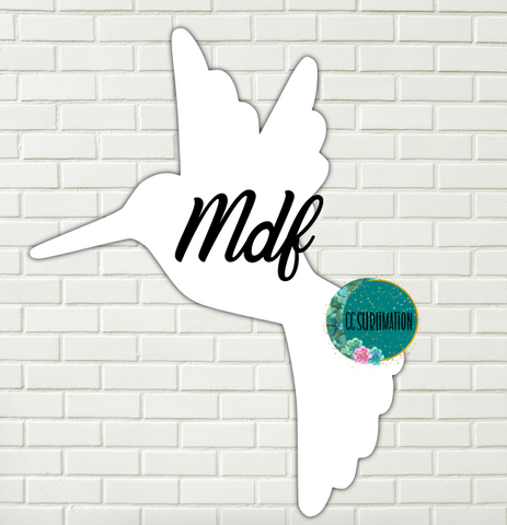 MDF -Humming bird withOUT holes 2 sizes to choose from (great for badge reels & hairbow centers)