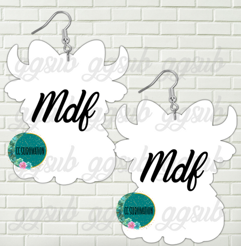 MDF - Highland cow bow earrings 2 sizes to choose from