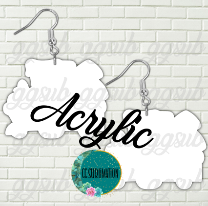 Acrylic - Gingerbread train 5 & 10 pairs 1.5 & 2 inch size - Sublimation Acrylic