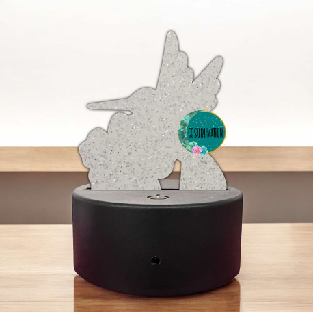 GLITTER Acrylic Hummingbird Light Base Blank - Sublimation Acrylic