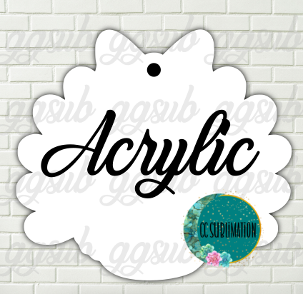 Acrylic- Turkey with bow With or Without Hole - Sublimation Acrylic