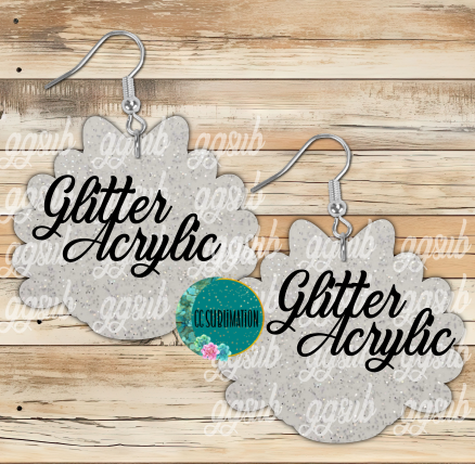 Glitter Acrylic Turkey with bow 5 & 10 pairs 1.5 & 2 inch size - Sublimation Acrylic