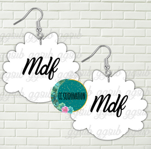MDF - Turkey with bow earrings 2 sizes to choose from