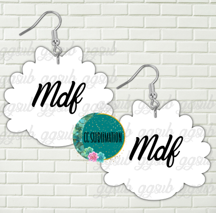 MDF - Turkey with bow earrings 2 sizes to choose from