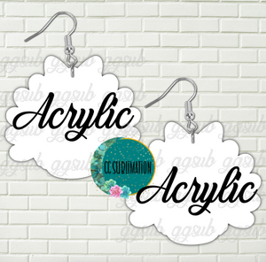 Acrylic - Turkey with bow 5 & 10 pairs 1.5 & 2 inch size - Sublimation Acrylic
