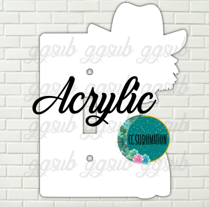 Acrylic- Cowboy Scarecrow  light switch cover Sublimation Acrylic