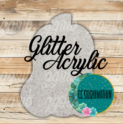 Glitter Acrylic Lumpy pumpkin 10 or 20 count 1.5 & 2 inch size( FOR BADGE REELS) - Sublimation Acrylic