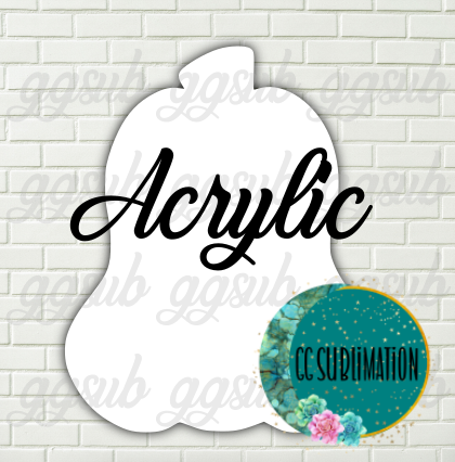 Acrylic Lumpy pumpkin 10 or 20 count 1.5 & 2 inch size (FOR BADGE REELS) - Sublimation Acrylic