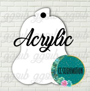 Acrylic- Lumpy pumpkin With or Without Hole - Sublimation Acrylic