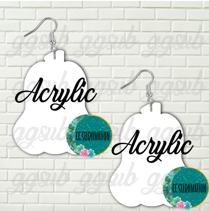 Acrylic - Lumpy pumpkin 5 & 10 pairs 1.5 & 2 inch size - Sublimation Acrylic