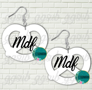 MDF - Pretzel earrings 2 sizes to choose from