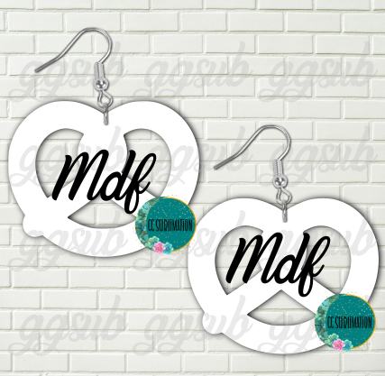 MDF - Pretzel earrings 2 sizes to choose from