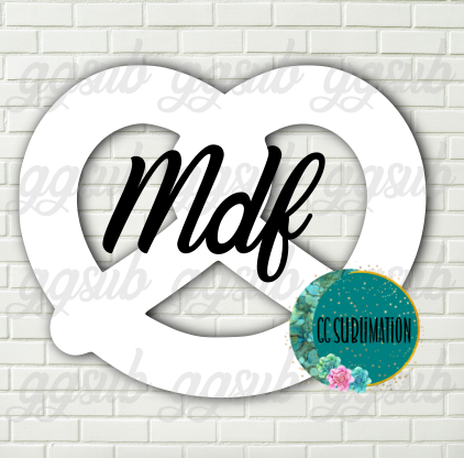 MDF - Pretzel withOUT holes 2 sizes to choose from (great for badge reels & hairbow centers)