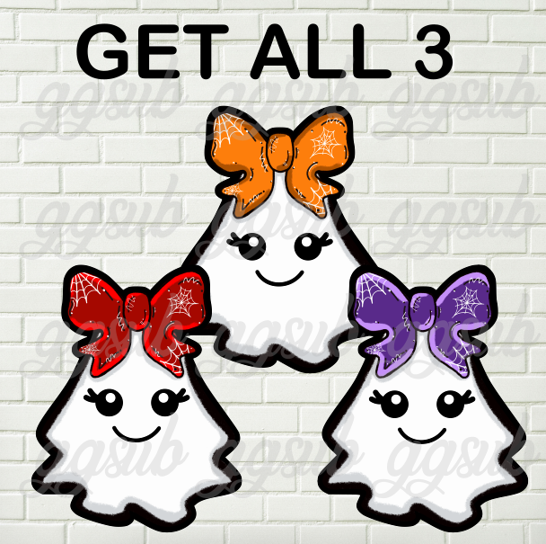 Digital design- Bow ghost bundle