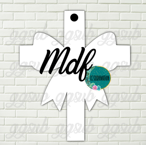 MDF - Cross with bow With and WITHOUT holes