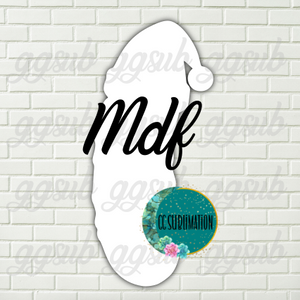 MDF - Santa pickle withOUT holes 2 sizes to choose from (great for badge reels & hairbow centers)