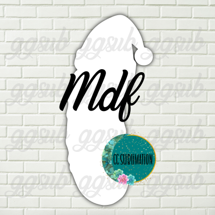 MDF - Santa pickle withOUT holes 2 sizes to choose from (great for badge reels & hairbow centers)