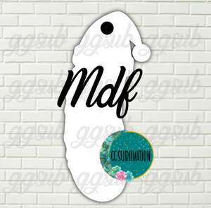 MDF - Santa pickle With and WITHOUT holes