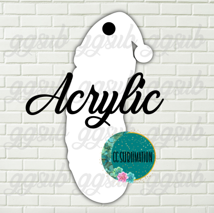 Acrylic- Santa pickle With or Without Hole - Sublimation Acrylic