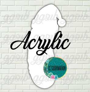 Acrylic Santa pickle 10 or 20 count 1.5 & 2 inch size (FOR BADGE REELS) - Sublimation Acrylic