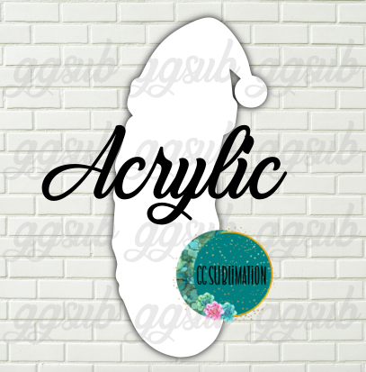 Acrylic Santa pickle 10 or 20 count 1.5 & 2 inch size (FOR BADGE REELS) - Sublimation Acrylic