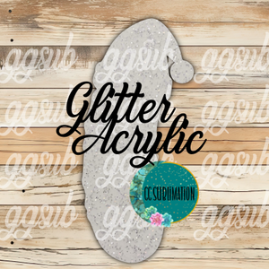 Glitter Acrylic Santa pickle 10 or 20 count 1.5 & 2 inch size( FOR BADGE REELS) - Sublimation Acrylic