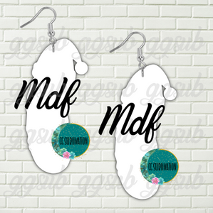 MDF - Santa pickle earrings 2 sizes to choose from