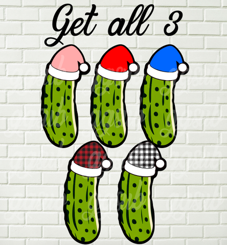 Digital design- Santa pickle bundle