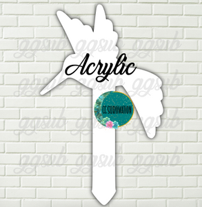 Hummingbird Garden Stake - Sublimation Acrylic