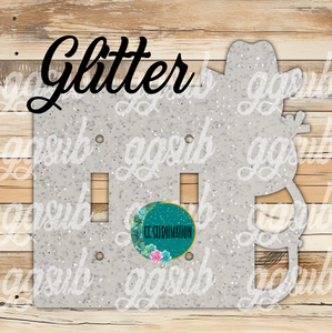 GLITTER Acrylic- Cowboy snowman -Double Light Switch Cover Sublimation