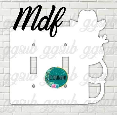 MDF- Cowboy snowman -Double Light Switch Cover Sublimation