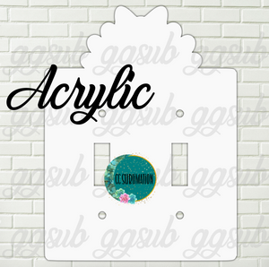 Acrylic- Turkey with bow - Double Light Switch Cover Sublimation