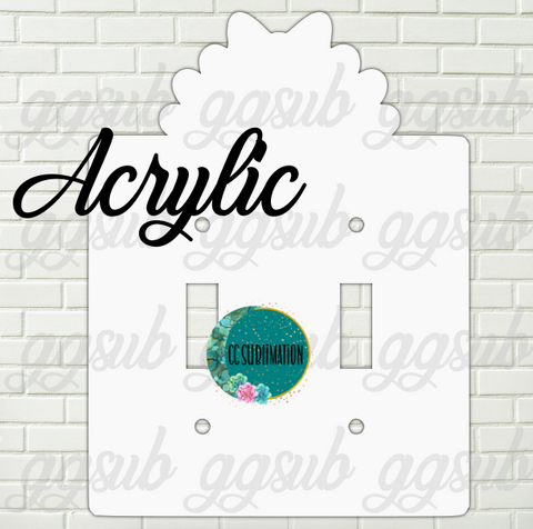 Acrylic- Turkey with bow - Double Light Switch Cover Sublimation