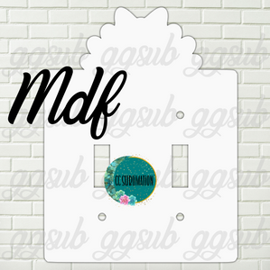 MDF- Turkey with bow -Double Light Switch Cover Sublimation