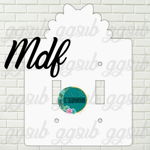 MDF- Turkey with bow -Double Light Switch Cover Sublimation