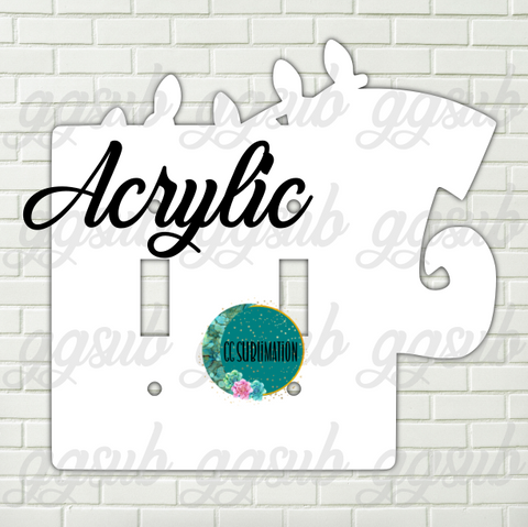 Acrylic- Stocking with lights - Double Light Switch Cover Sublimation