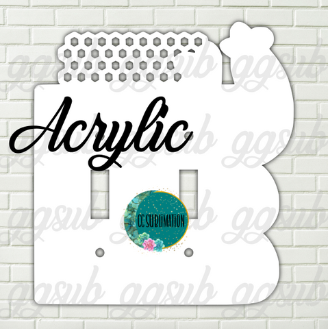 Acrylic- Chicken with wire - Double Light Switch Cover Sublimation