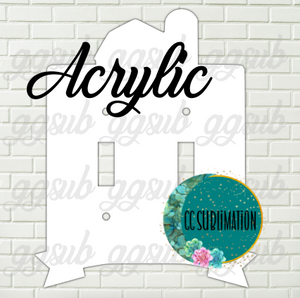 Acrylic- Barn with banner - Double Light Switch Cover Sublimation