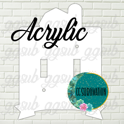Acrylic- Barn with banner - Double Light Switch Cover Sublimation