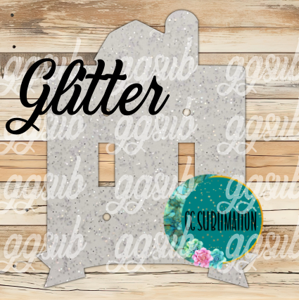 GLITTER Acrylic- Bar with banner -Double Light Switch Cover Sublimation