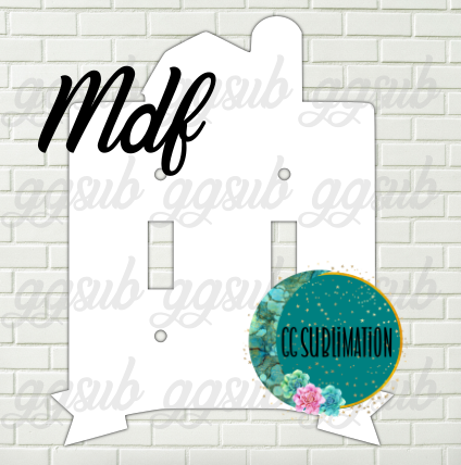 MDF- Barn with banner -Double Light Switch Cover Sublimation