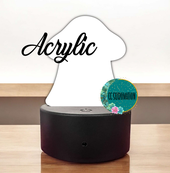 Acrylic Mushroom ghost Base Blank - Sublimation Acrylic