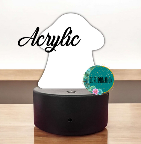 Acrylic Mushroom ghost Base Blank - Sublimation Acrylic