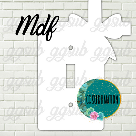 MDF - Cross with bow light switch cover