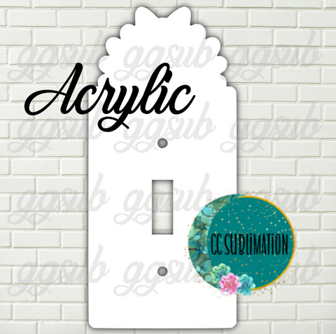 Acrylic- Turkey with bow light switch cover Sublimation Acrylic