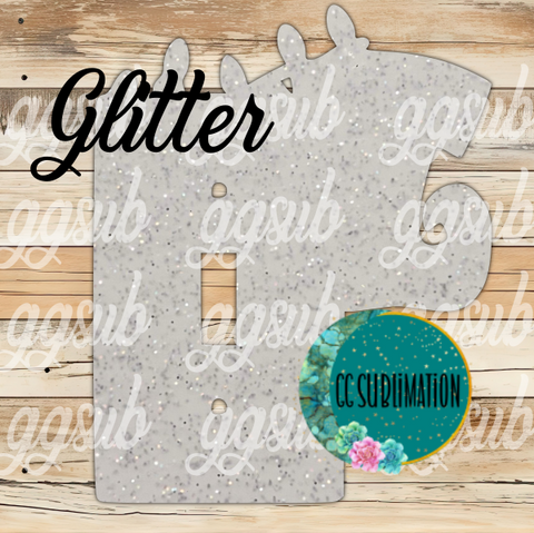GLITTER Acrylic Stocking with lights - light switch cover - Sublimation Acrylic