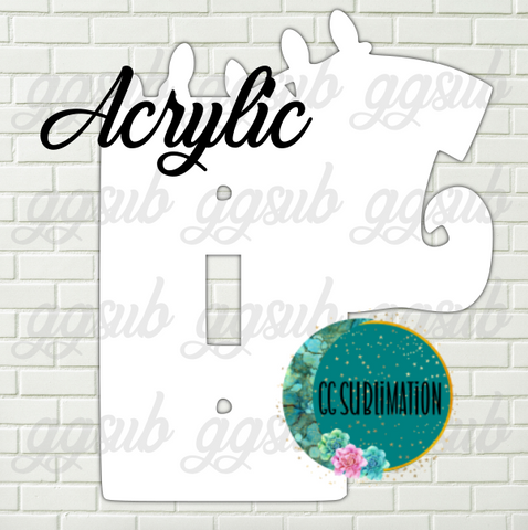 Acrylic- Stocking with lights- light switch cover Sublimation Acrylic