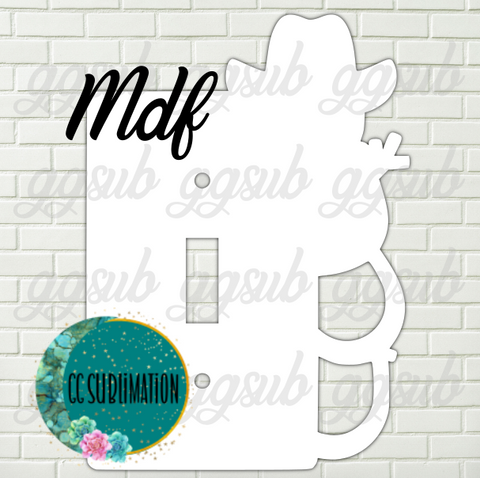 MDF - Cowboy snowman - light switch cover